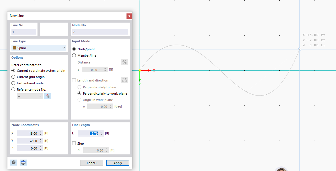 Definição de spline graficamente