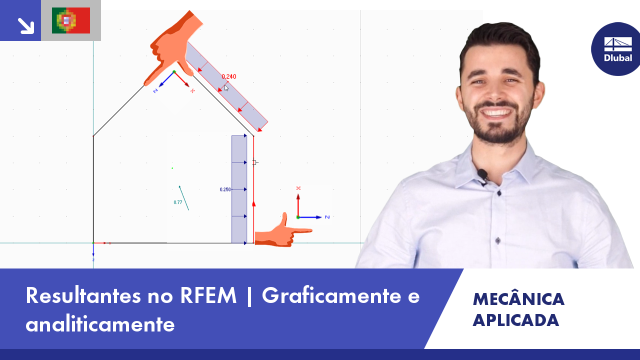 Vídeo: Mecânica aplicada | Resultante de forças | Software de cálculo estrutural RFEM | Graficamente | Analítico