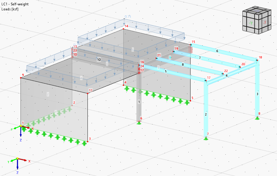 Área de trabalho do RFEM