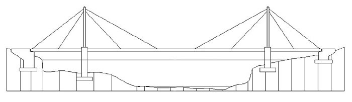 Estática e dimensionamento de ponte pedonal no Ruanda