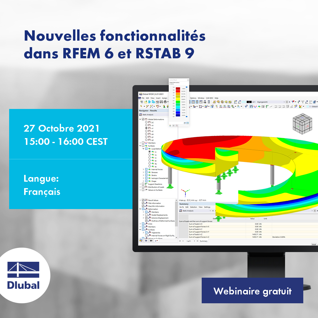 Novas funções\n no RFEM 6 e RSTAB 9