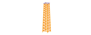 Modelo da torre no RFEM (© ingwh)