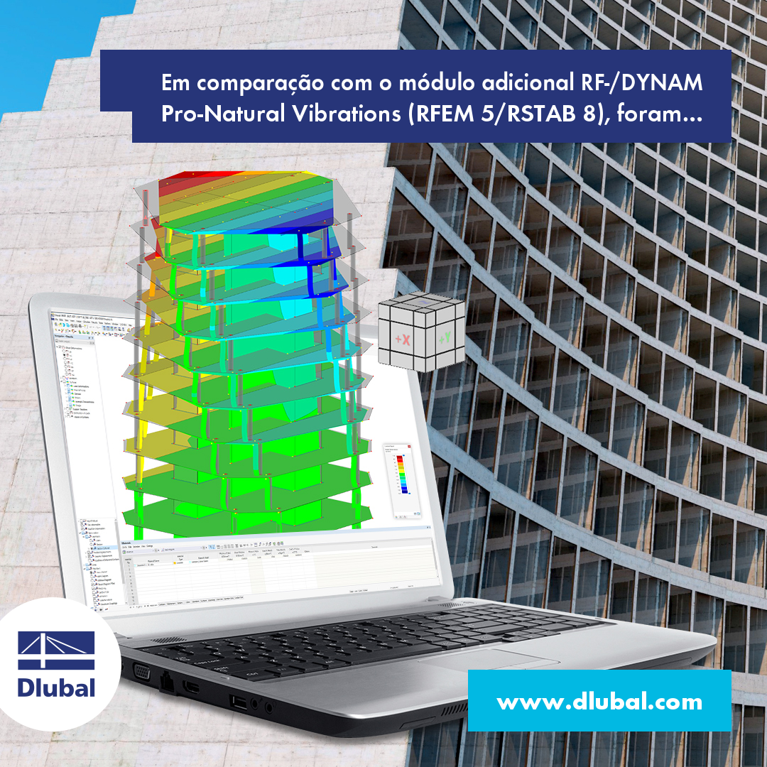 Im Vergleich zum Zusatzmodul RF-/DYNAM Pro - Eigenschwingungen (RFEM 5 / RSTAB 8) sind im Add-On Modalanalyse für RFEM 6 / RSTAB 9 diverse neuen Features hinzugekommen.