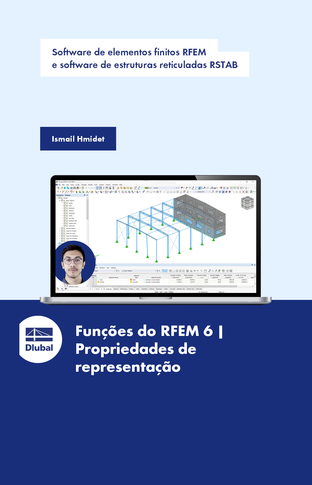 Software de elementos finitos RFEM e software de estruturas reticuladas RSTAB