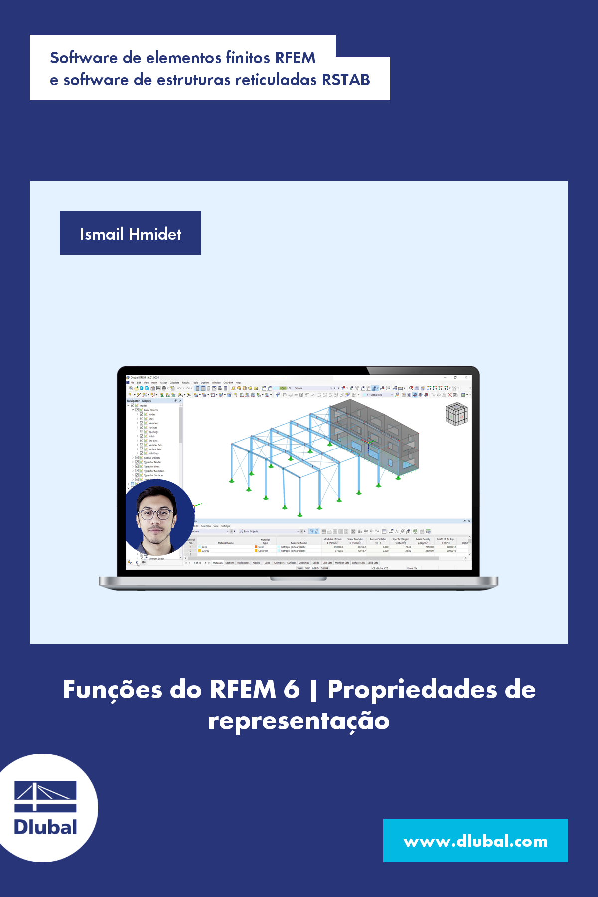 Software de elementos finitos RFEM e software de estruturas reticuladas RSTAB