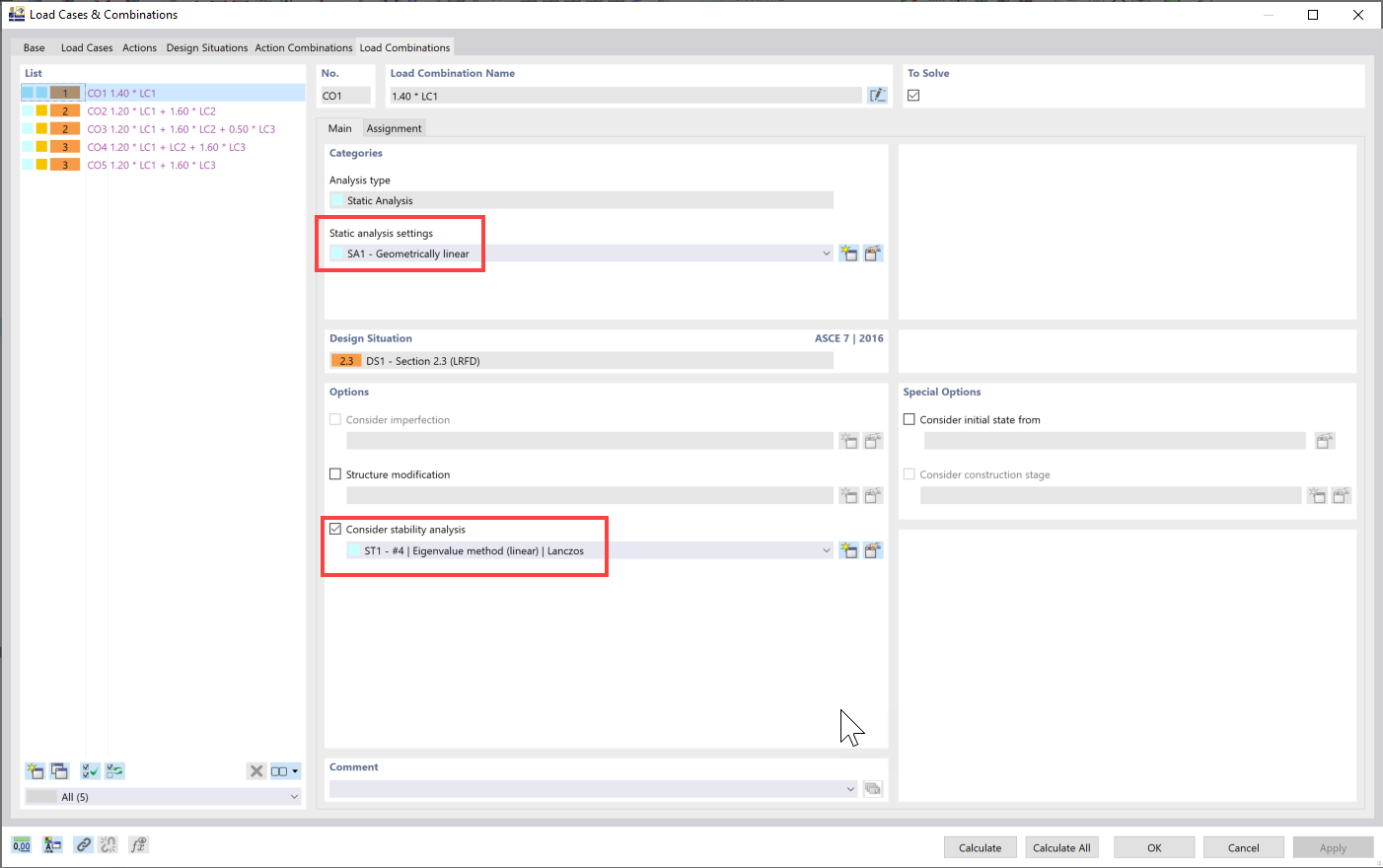 FAQ 005140 | Como é que realizo uma análise de estabilidade para apresentar o fator de carga crítica no RFEM 6?