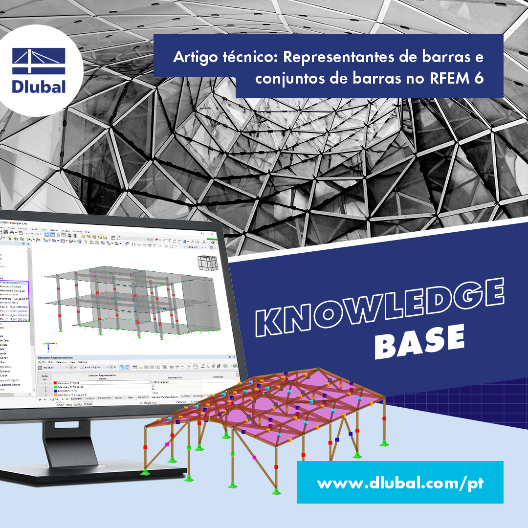 Artigo técnico: Representantes de barras e conjuntos de barras no RFEM 6