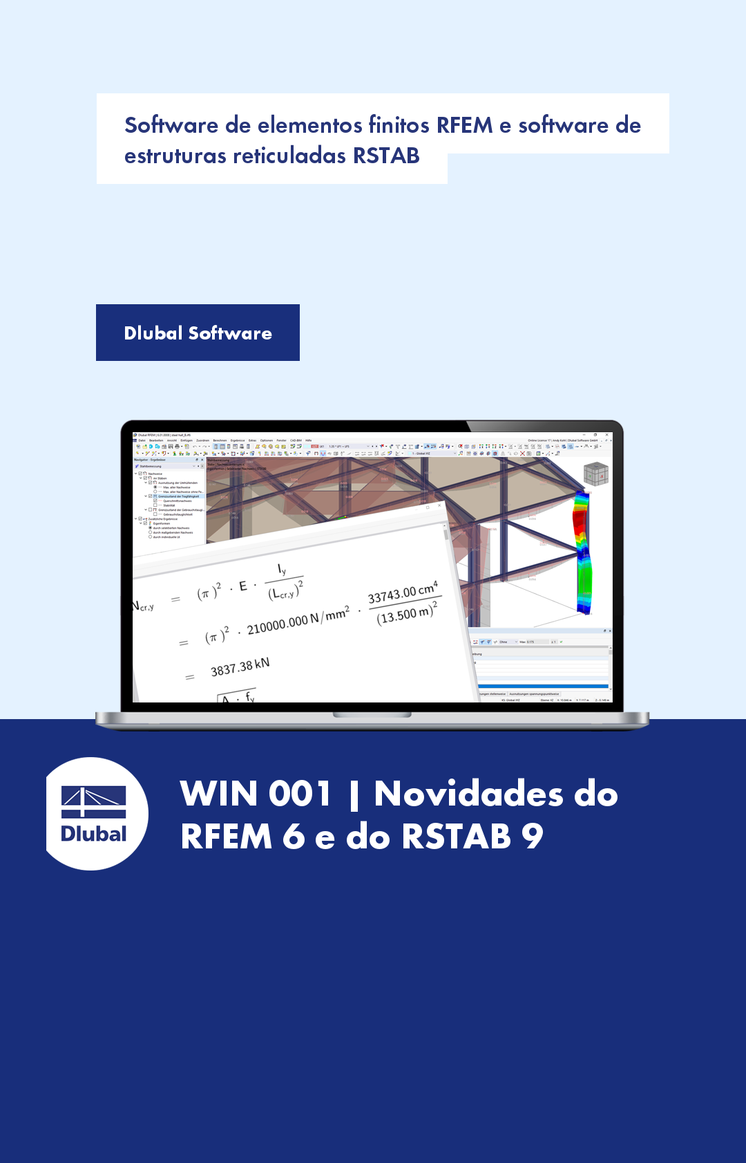 Software de elementos finitos RFEM e software de estruturas reticuladas RSTAB