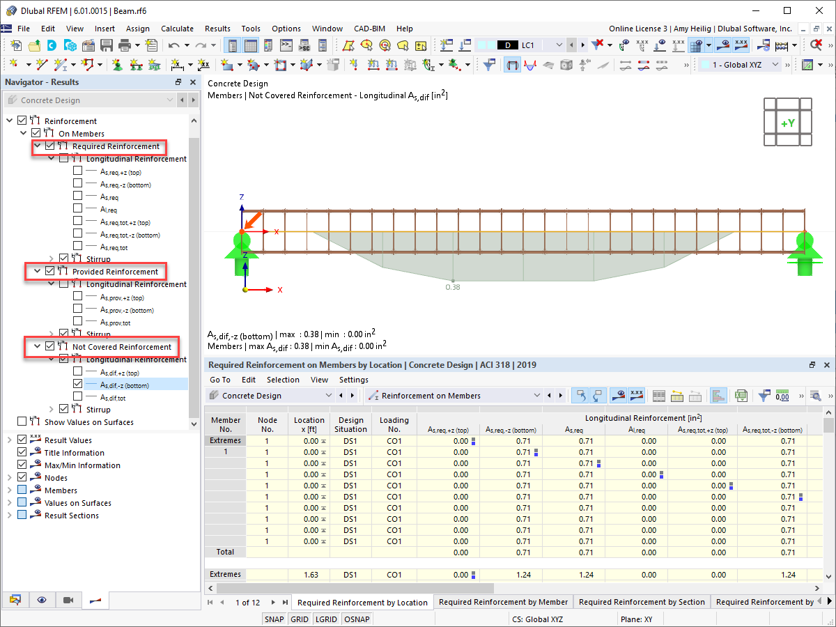 FAQ 005194 | O módulo Dimensionamento de betão do RFEM 6 permite dimensionar automaticamente armaduras de barras e superfícies?