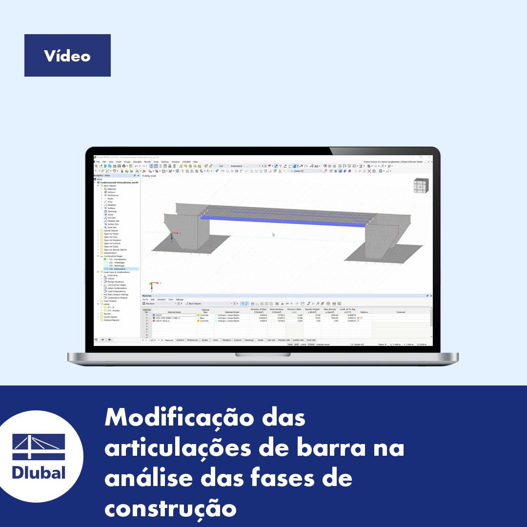 Software de elementos finitos RFEM e software de estruturas reticuladas RSTAB