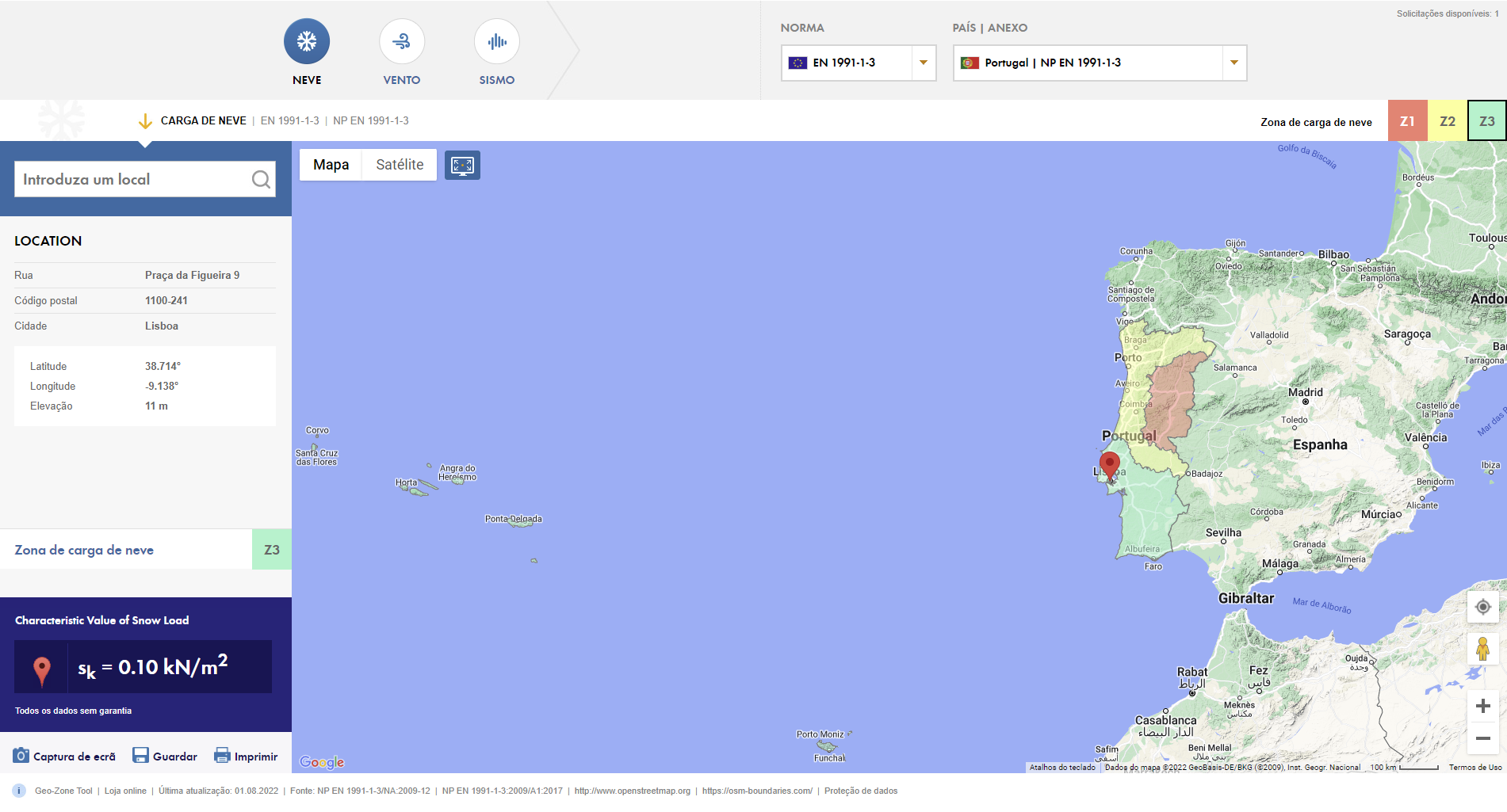 FAQ 005222 | Em que formato devo introduzir as coordenadas geográficas de longitude e latitude no serviço online?