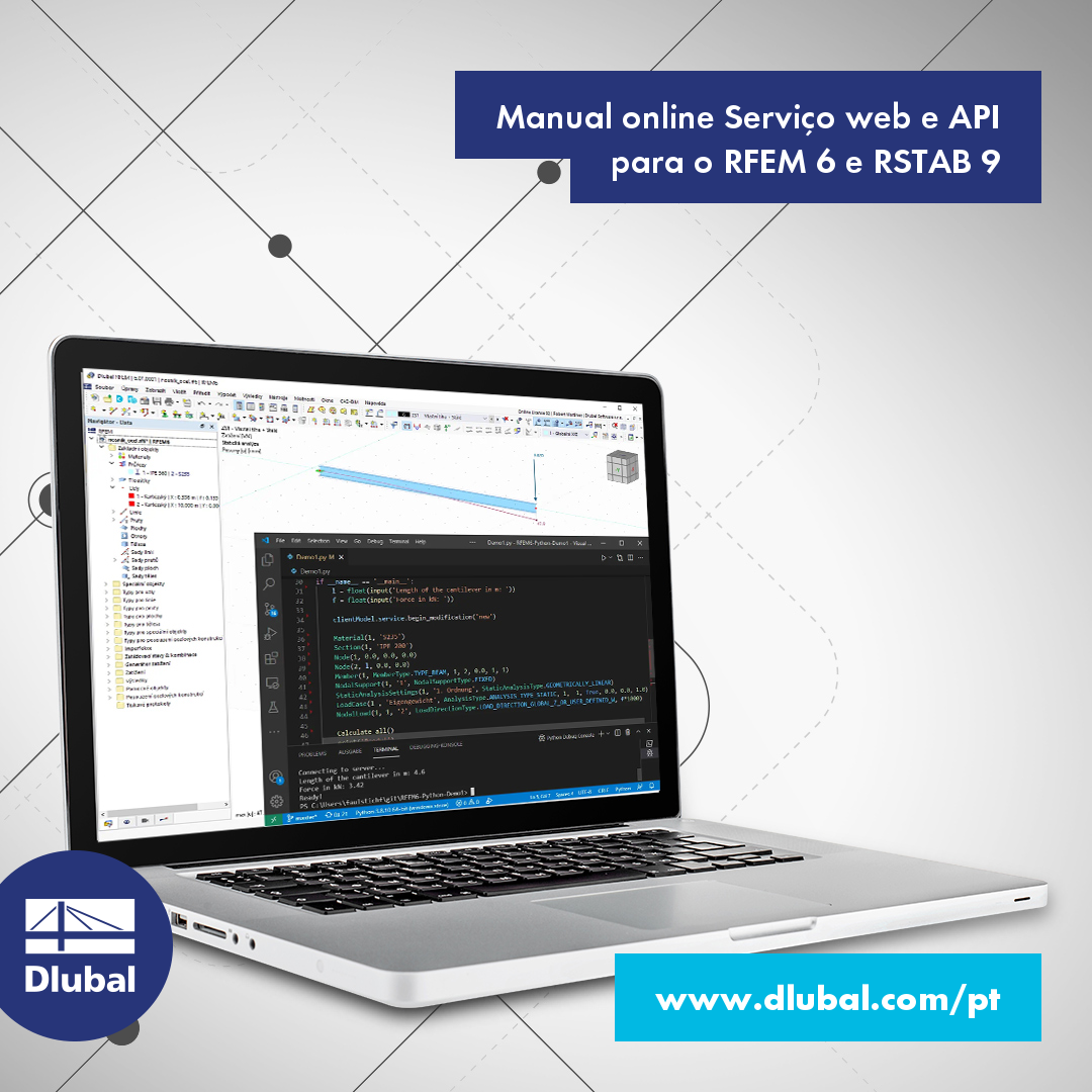 Manual online & amp; serviço web; API para RFEM 6 e RSTAB 9