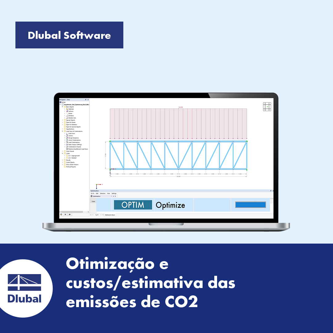 Software de elementos finitos RFEM e software de estruturas reticuladas RSTAB