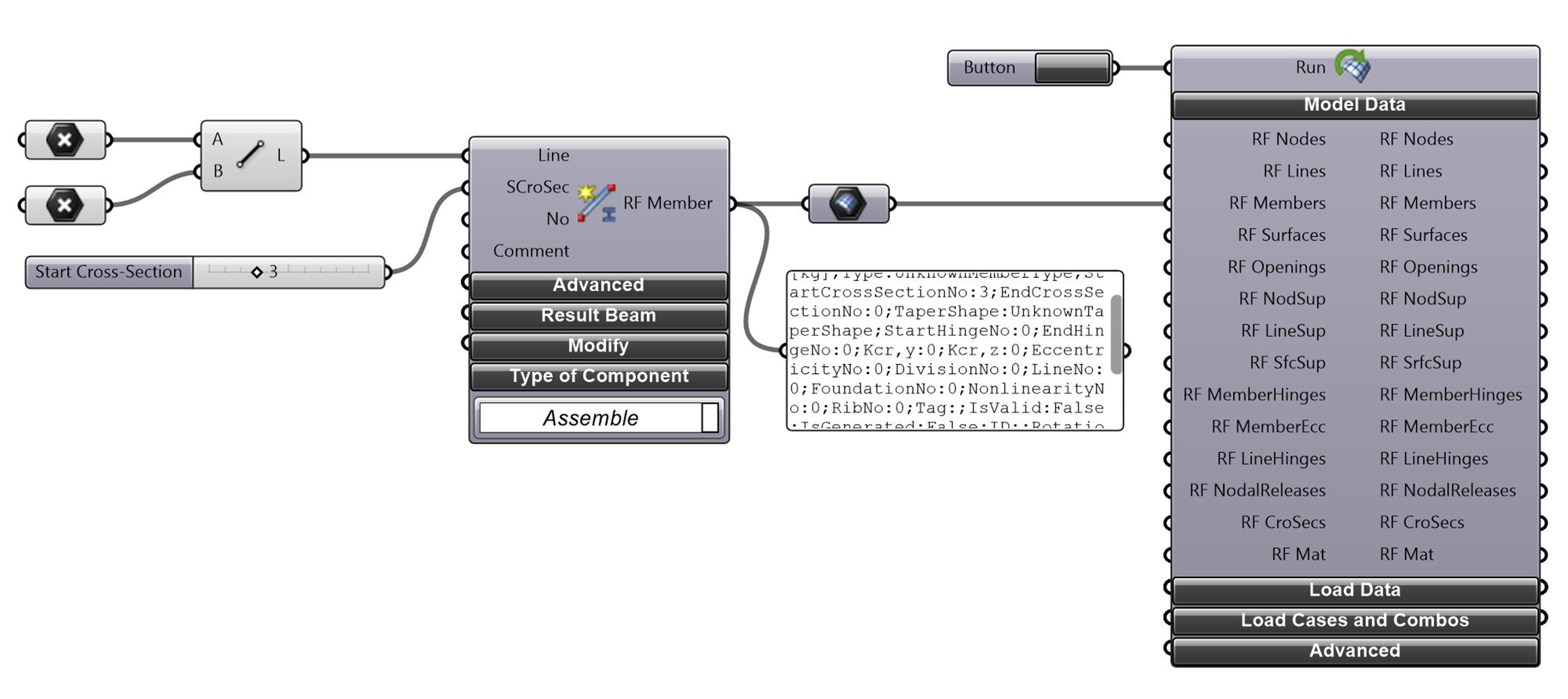 Fluxo de trabalho do Grasshopper para o RFEM (© Diego APELLÁNIZ)