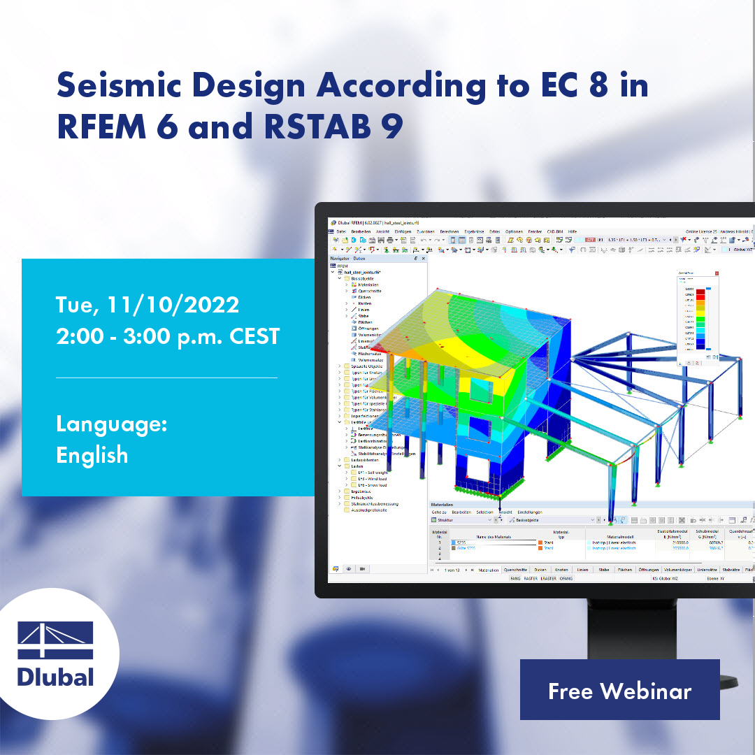 Dimensionamento sísmico segundo o Eurocódigo 8 no RFEM 6 e RSTAB 9