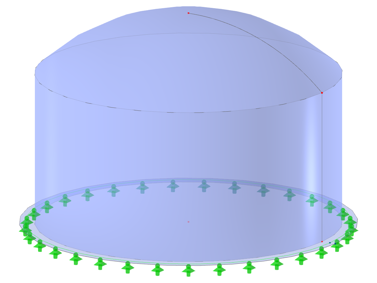 Modelo ID 2754 | SIC010-a | Silo | Planta circular, cobertura de zona esférica