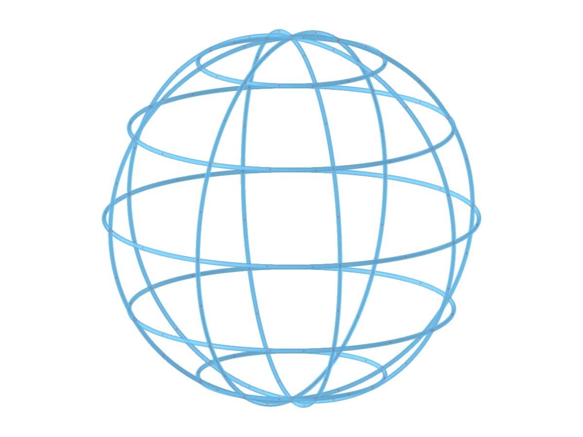 ID do modelo 2901 | SPH002 | Esfera | Meridianos circulares e paralelos
