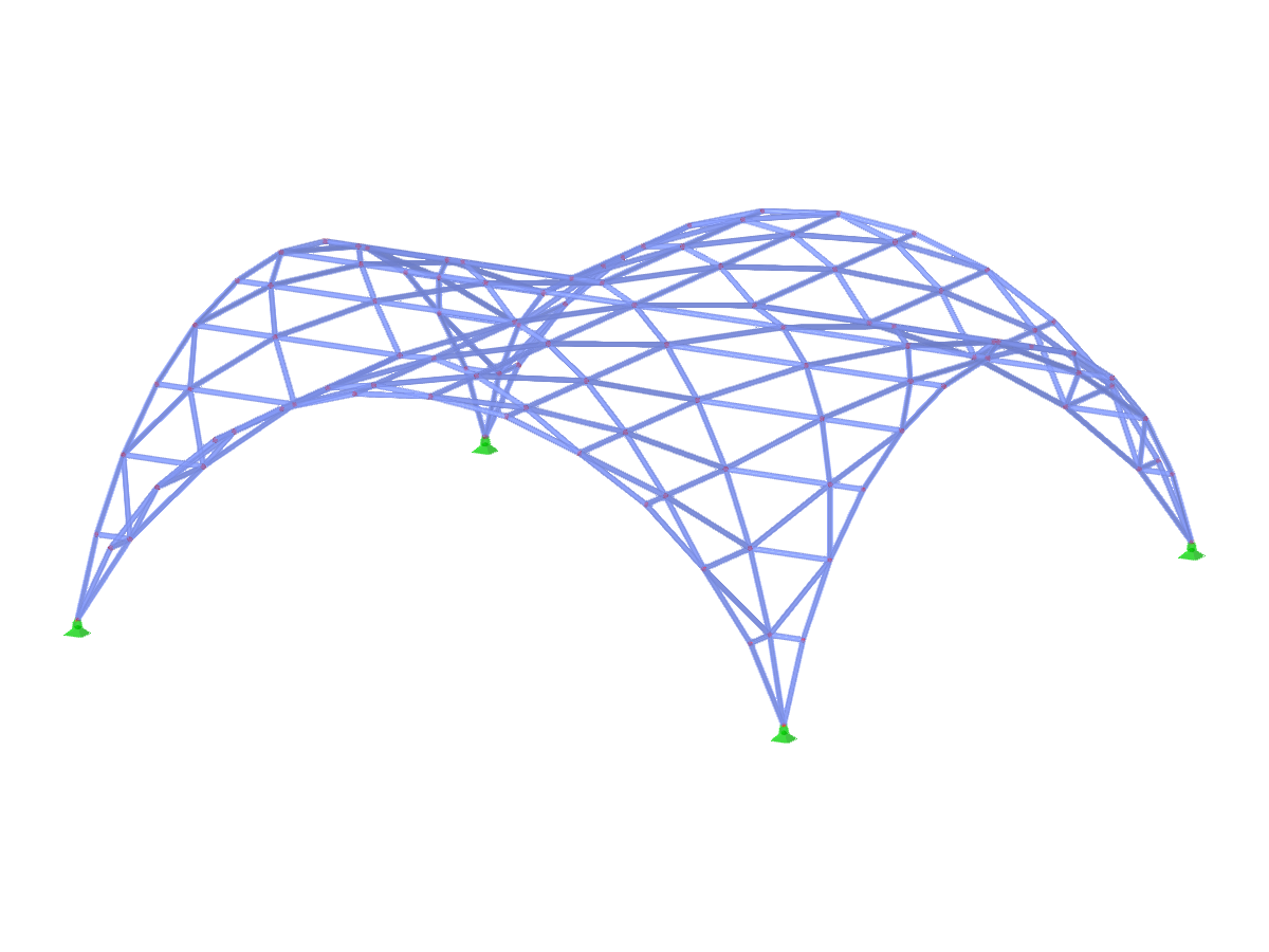 ID de modelo 3603 | TSC004 | Sistema de treliças para planos curvados singularmente