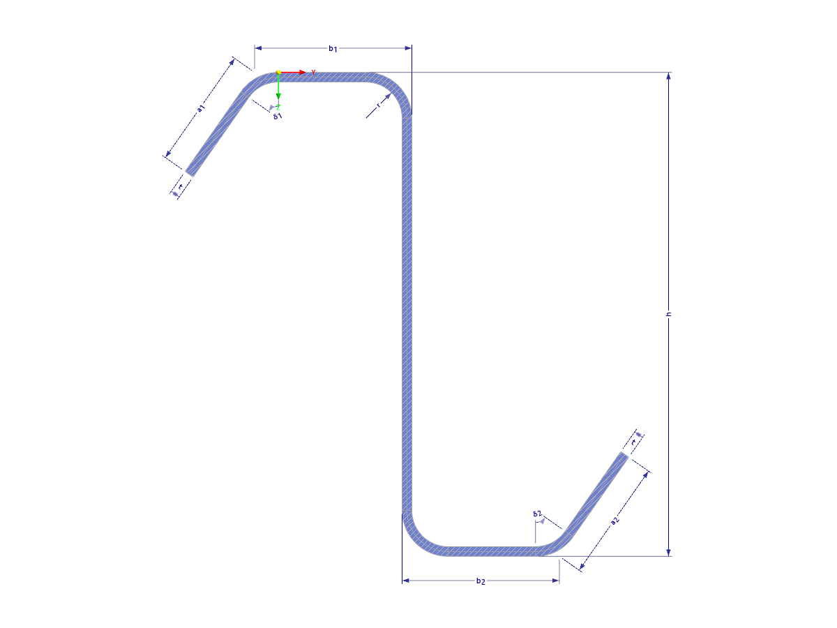 Modelo ID 3717 | TW002 | Secção Z com reforço