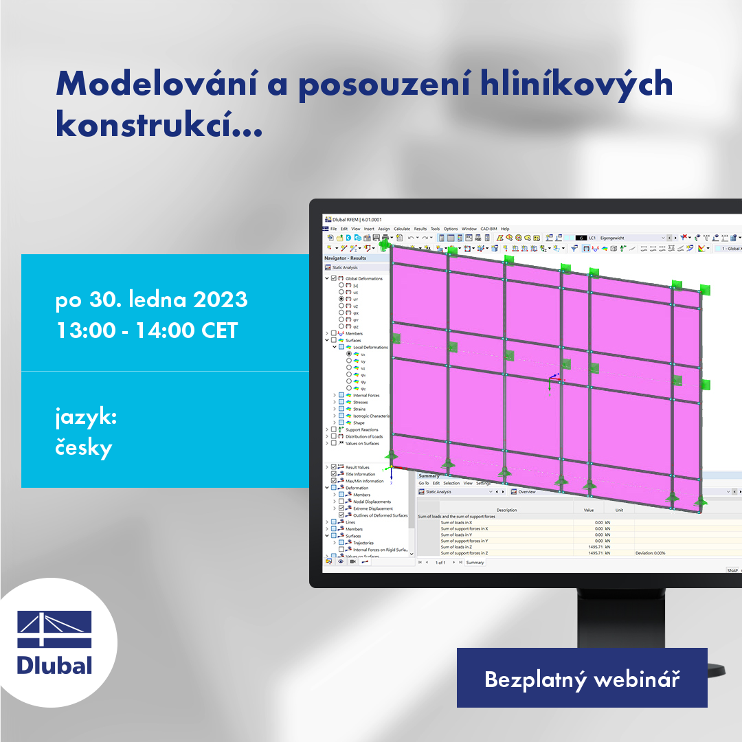 Modelação e avaliação de estruturas de alumínio\nos programas RFEM 6 e RSTAB 9