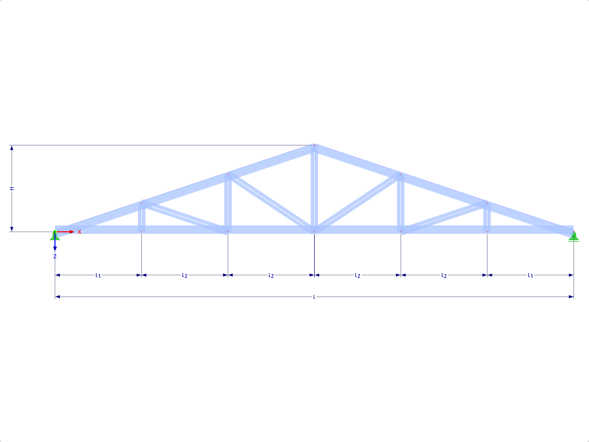 Modelo 001764 | FT300 | Treliça triangular com parâmetros