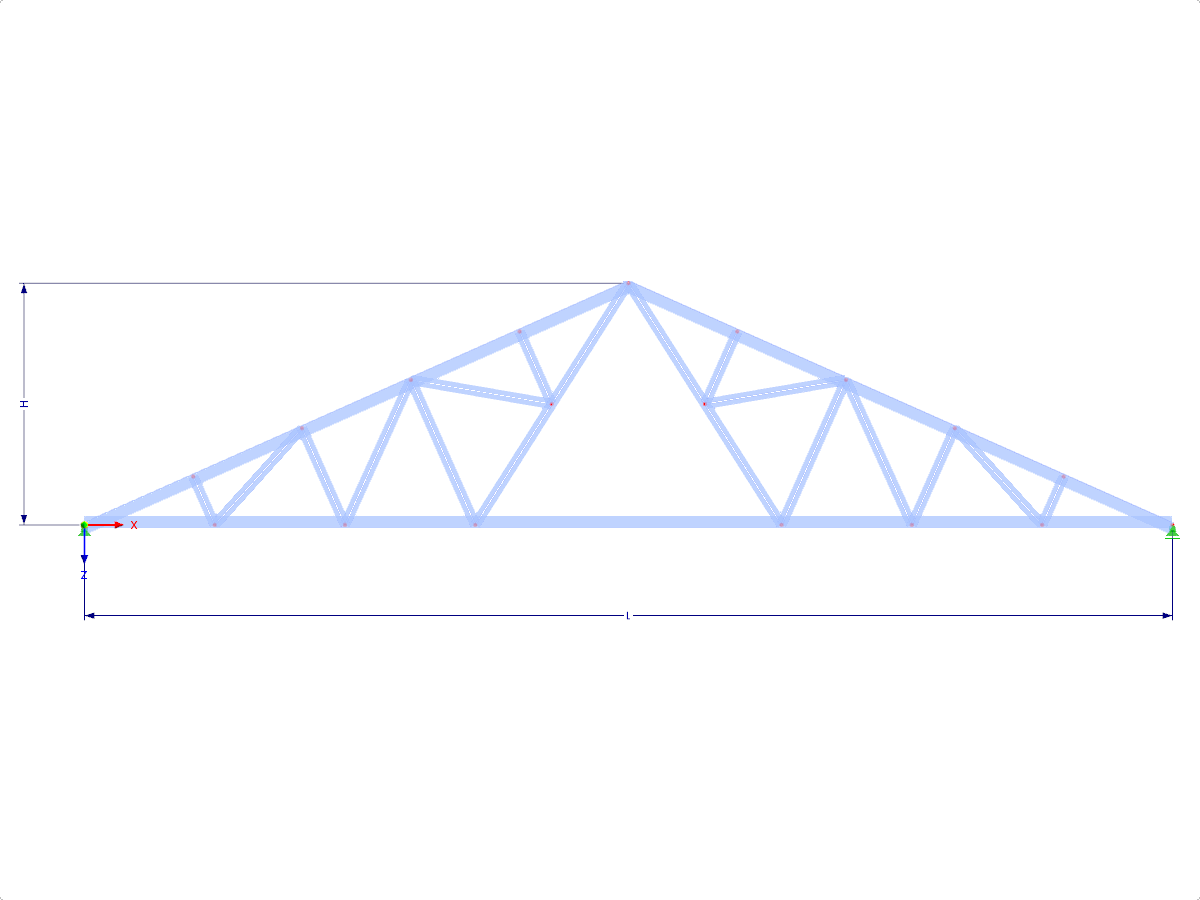 Modelo 001769 | FT313 | Treliça triangular com parâmetros