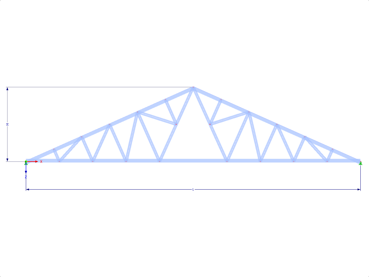 Modelo 001775 | FT314 | Treliça triangular com parâmetros