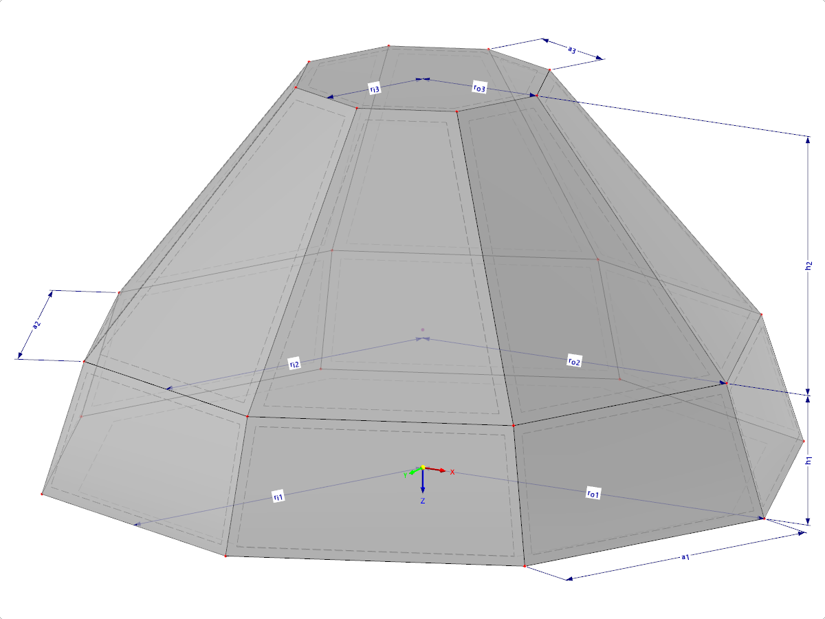 Modelo 002213 | SLD044 | Entrada através de Comprimento da borda, Raio de círculo circunscrito ou Raio de círculo inscrito. com parâmetros