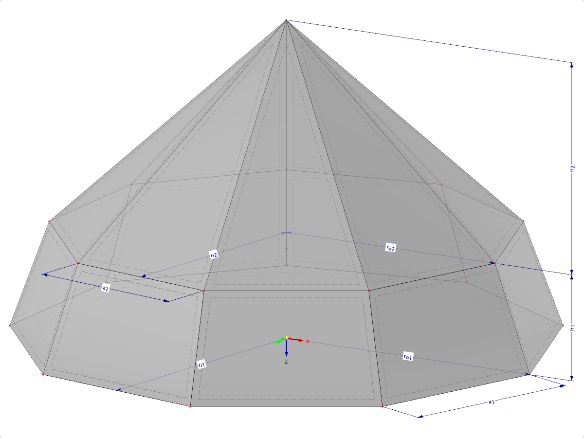 Modelo 002218 | SLD048 | Input via Number of Edges (9 or More), Length of Edge, Circumscribed Circle Radius, or Inscribed Circle Radius, with Parameters