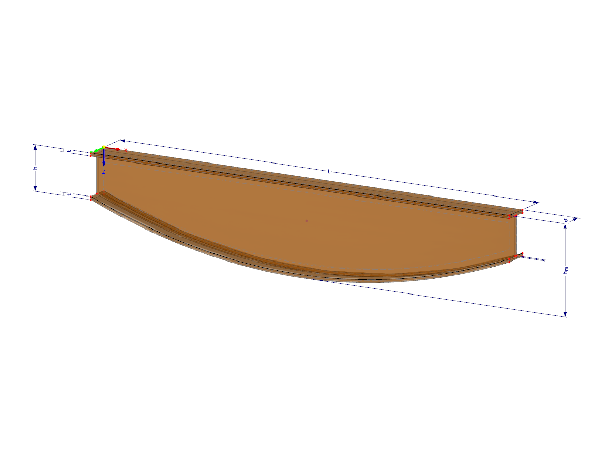 Modelo 003139 | FBG003-b | Vigas barriga-de-peixe com parâmetros