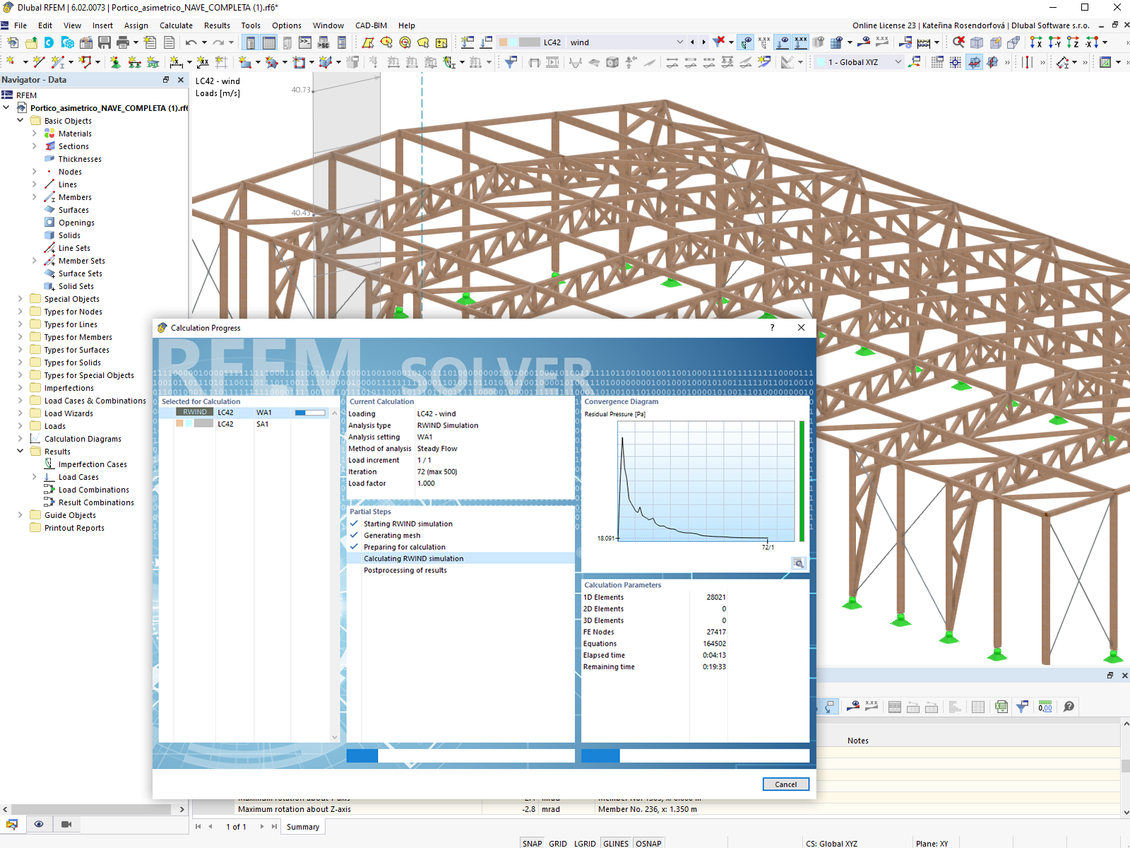 Cálculo da carga de vento no RFEM 6