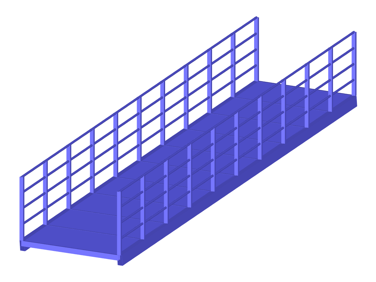 Modelo 004363 | Rampa de acesso à ponte pedonal