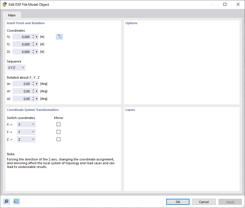 Configuração para exportação DXF/AutoCAD