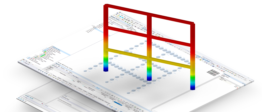 Banner | Dimensionamento de betão para o RSTAB 9 | Barras e superfícies