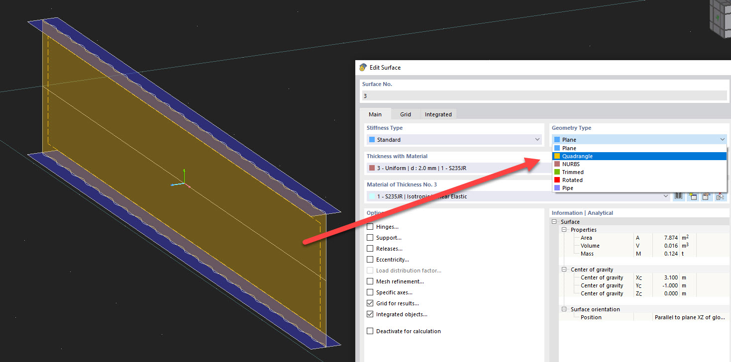 FAQ 005417 | Como é que posso modelar uma viga de alma ondulada no RFEM 6?