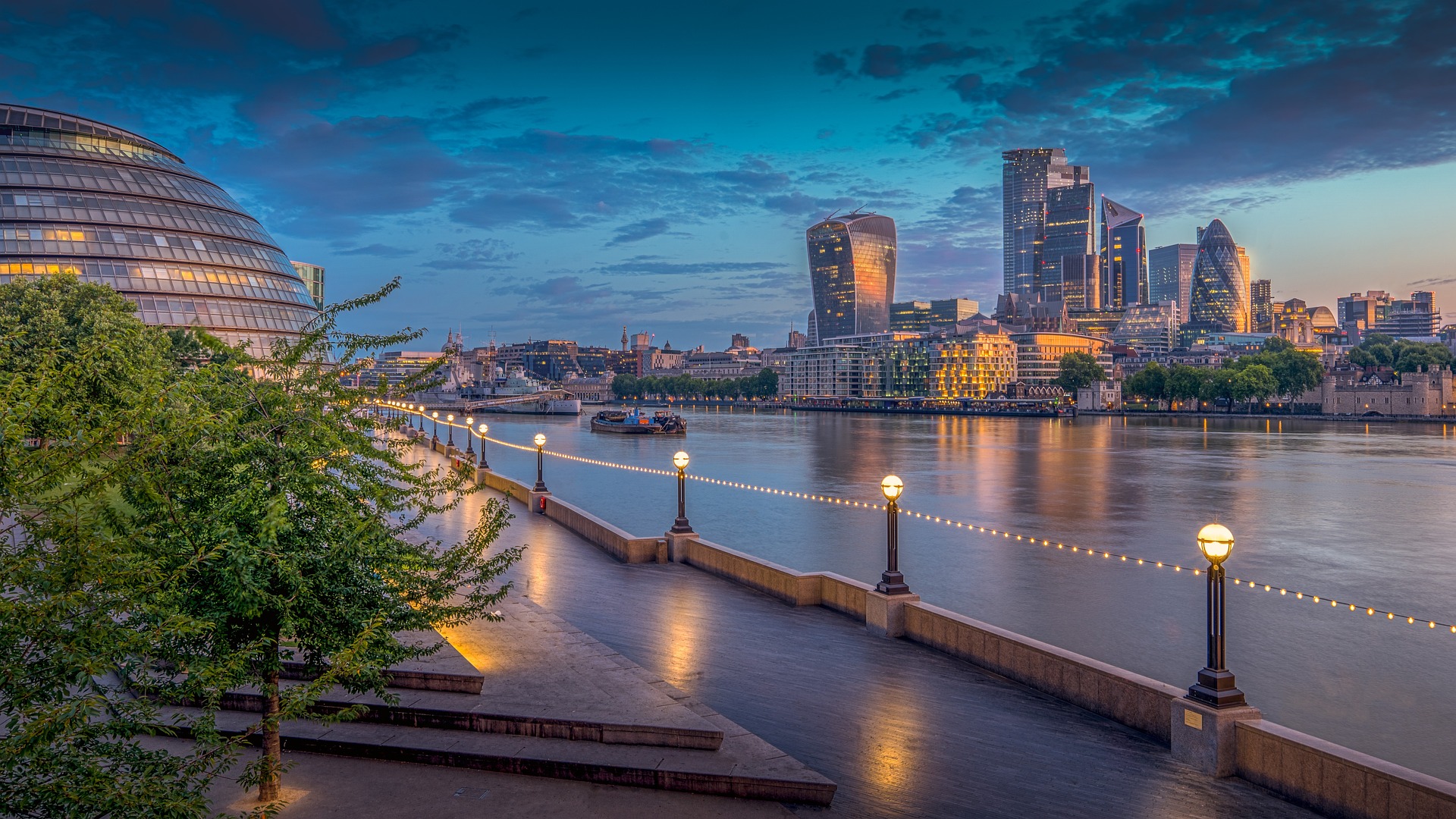 O panorama de Londres é extraordinário.