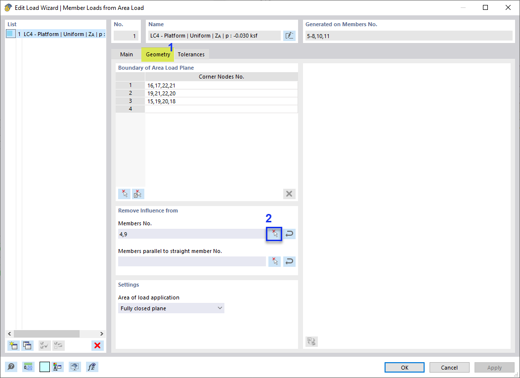 Ajustar a configuração dos assistentes de cargas