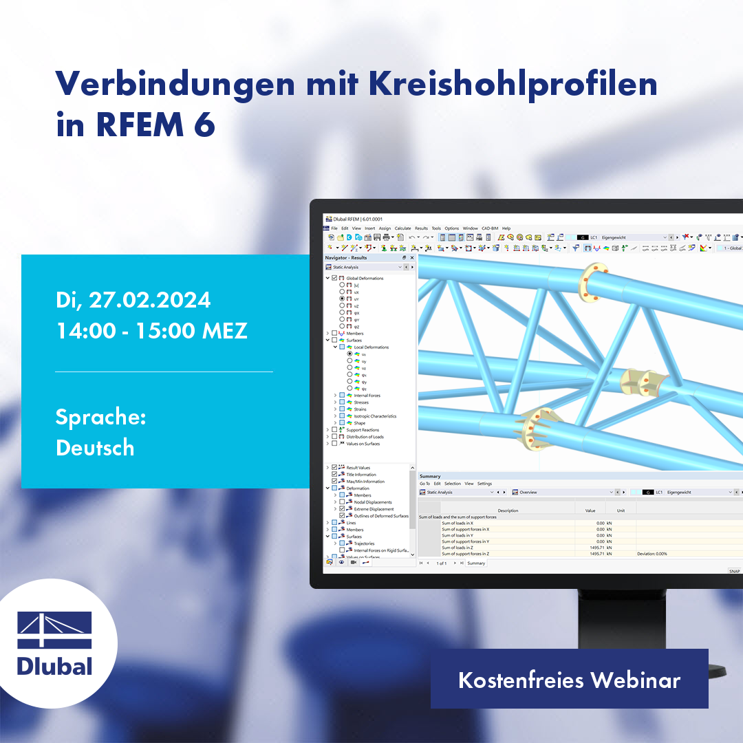 Verbindungen mit Kreishohlprofilen \n in RFEM 6