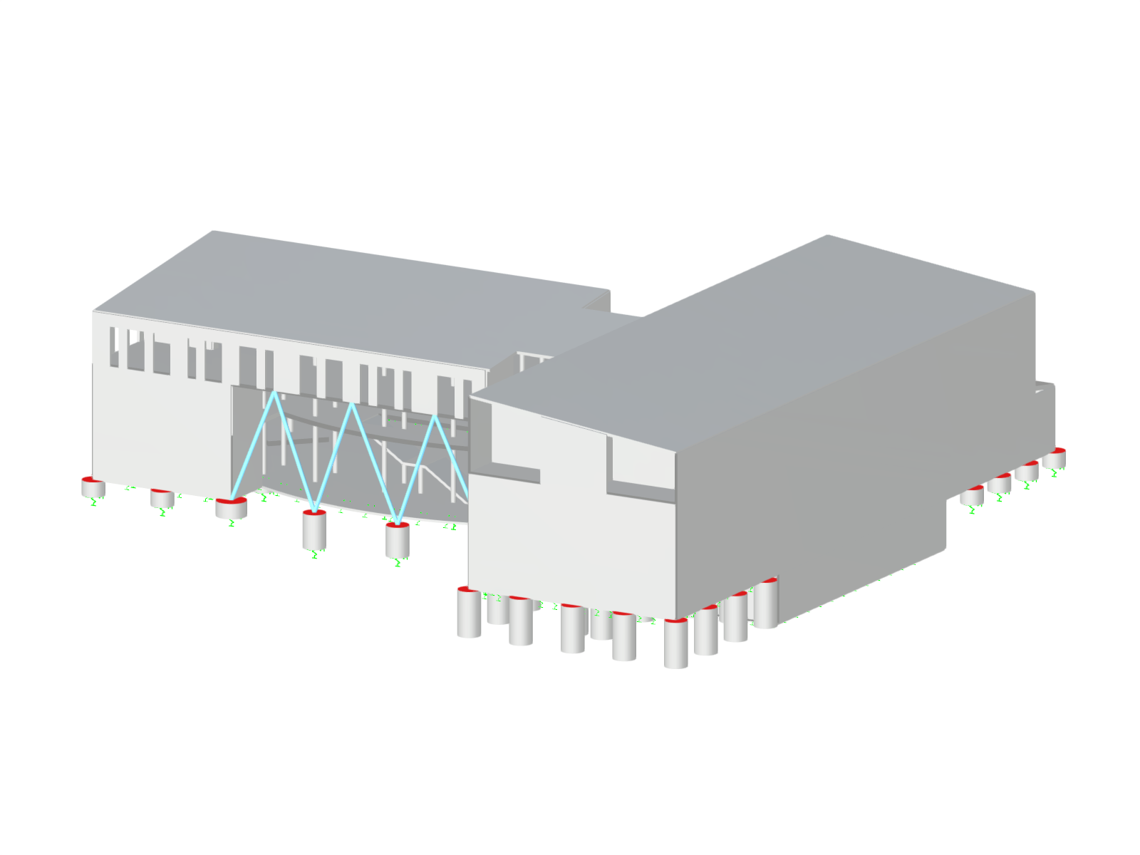 Modelo 004786 | Edifício de escritórios com centro de visitantes e parque de estacionamento integrados em Geiselbullach, Alemanha