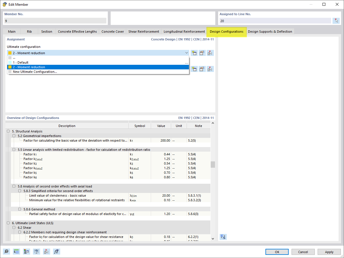 Atribuição de configuração de dimensionamento