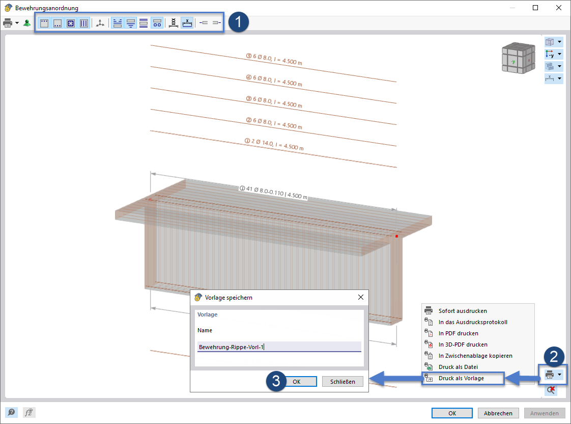 FAQ 005464 | Como é que posso utilizar os modelos gráficos da disposição da armadura para a impressão múltipla?