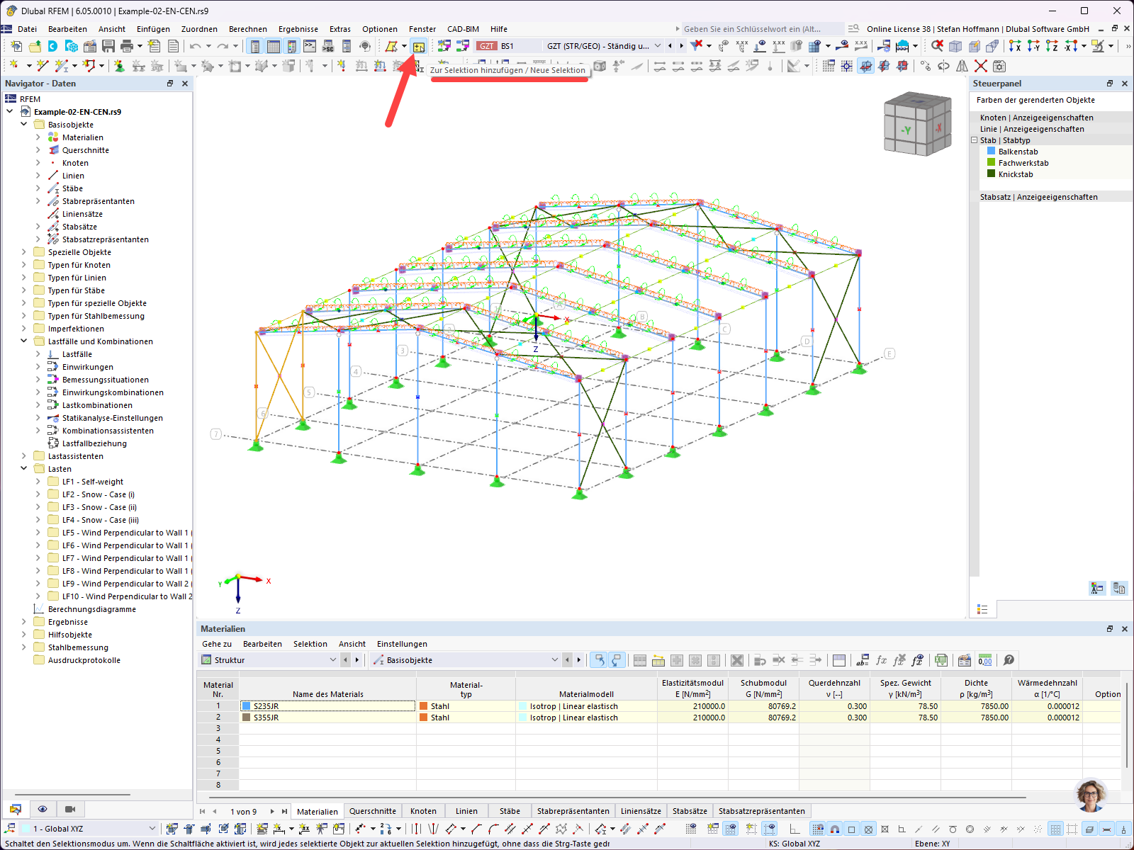 FAQ 005469 | Kann ich in RFEM 6 / RSTAB 9 einstellen, dass ein Klick in den Arbeitsbereich alle selektierten Elemente deaktiviert?