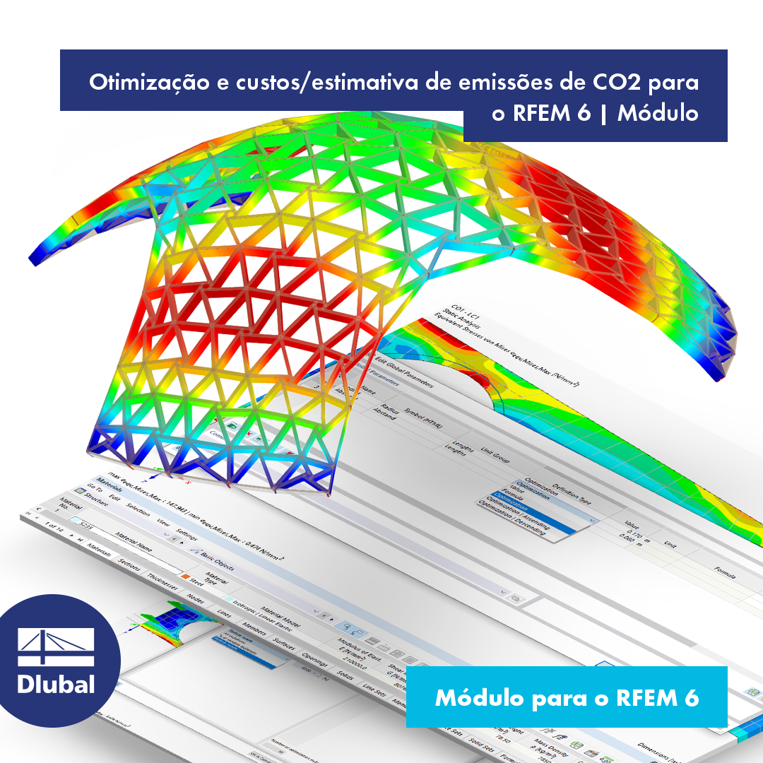 Otimização e custos/estimativa de emissões de CO2 para o RFEM 6 | Módulo
