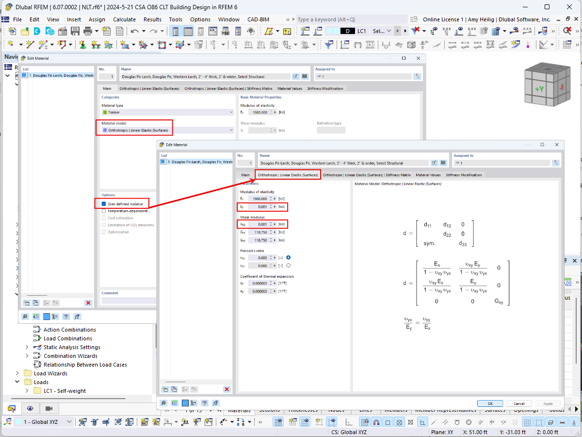 FAQ 004853 | Como é que posso dimensionar madeira laminada cavilhada (DLT) ou madeira laminada pregada (NLT) no RFEM 6?