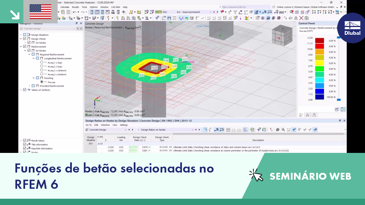 VG 005051 | SEMINÁRIO WEB | Funções de betão selecionadas no RFEM 6