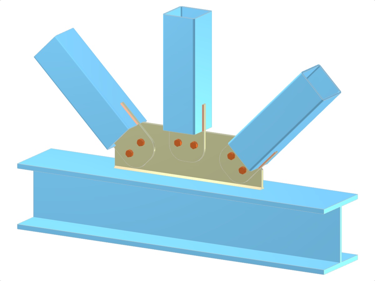 Modelo 005309 | Viga treliçada | Diagonais e vertical à corda