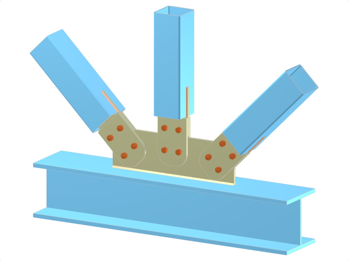 Modelo 005315 | Viga treliçada | Diagonais e vertical à corda