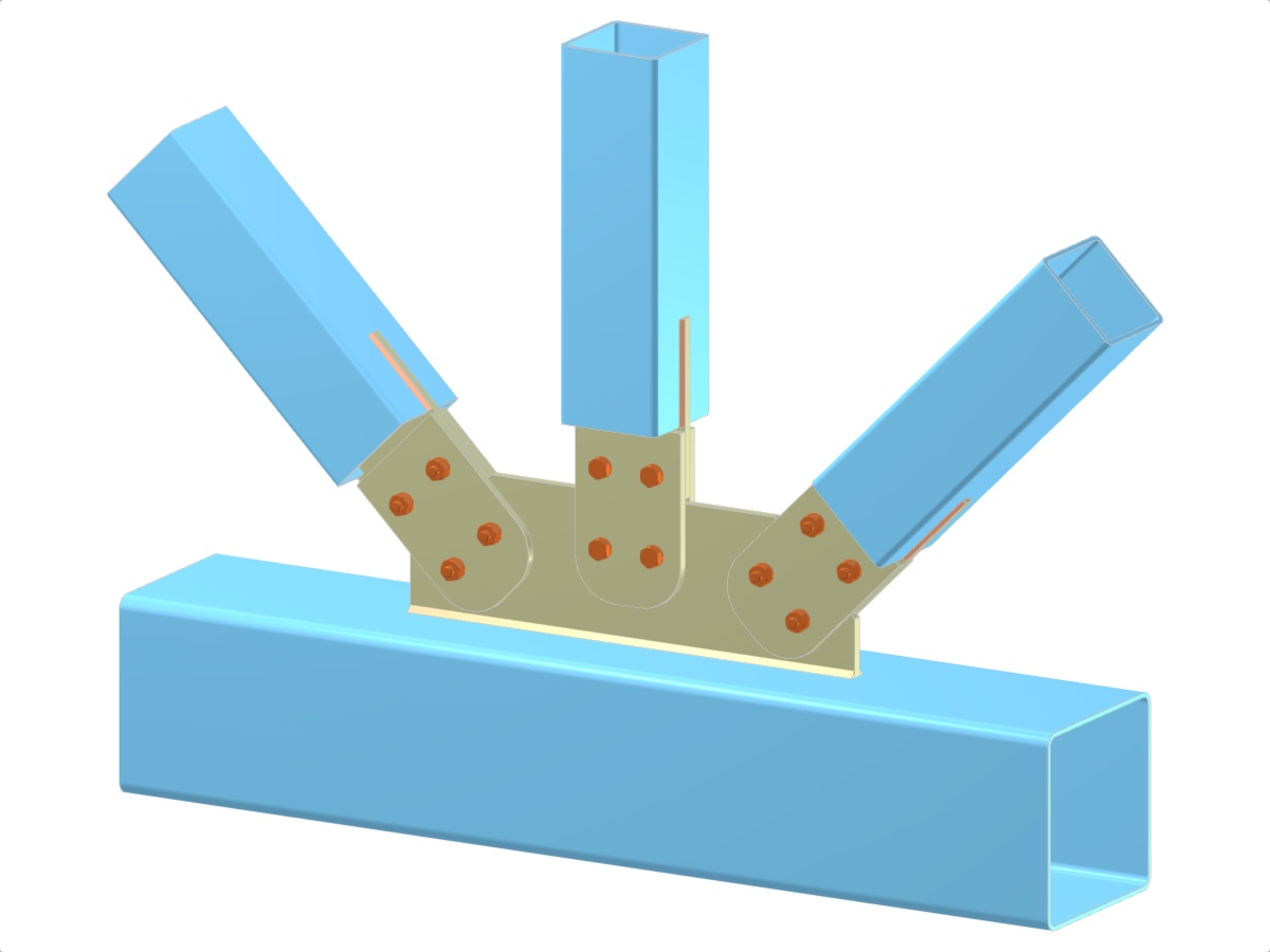 Modelo 005316 | Viga treliçada | Diagonais e vertical à corda