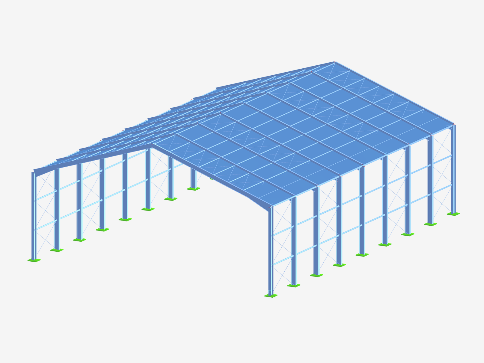 Estrutura de hangar de aço