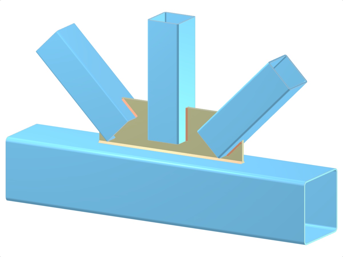 Modelo 005325 | Viga treliçada | Diagonais e vertical à corda